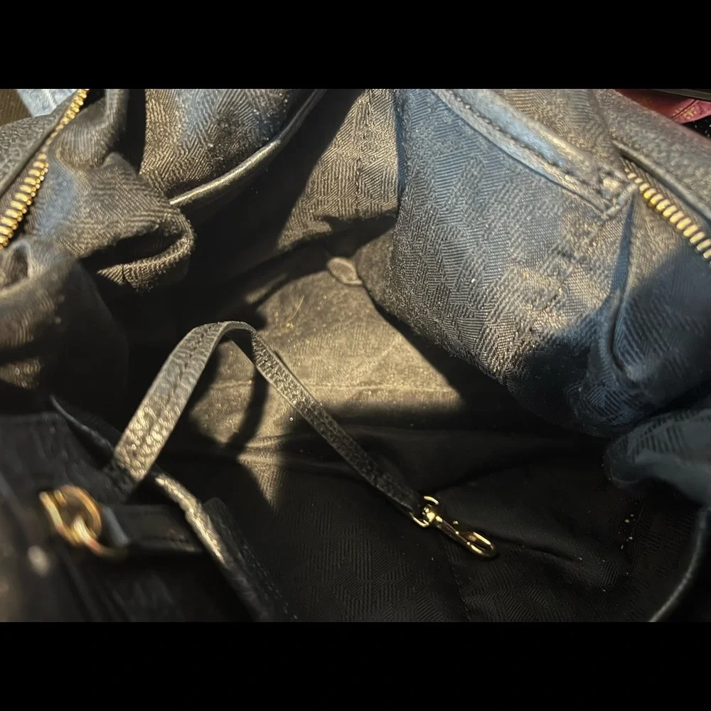 MICHAEL KORS Fulton Hobo Black Leather‎ Shoulder Bag